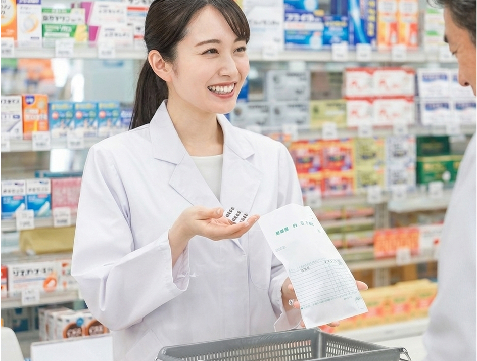 薬局で働く薬剤師の写真
